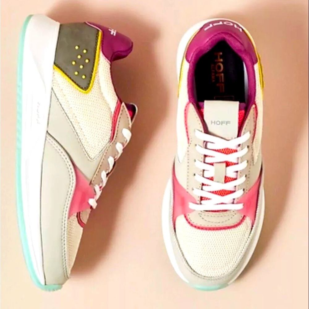 HOFF Womens Suede Sneakers Size 7 Colorblock Shoes